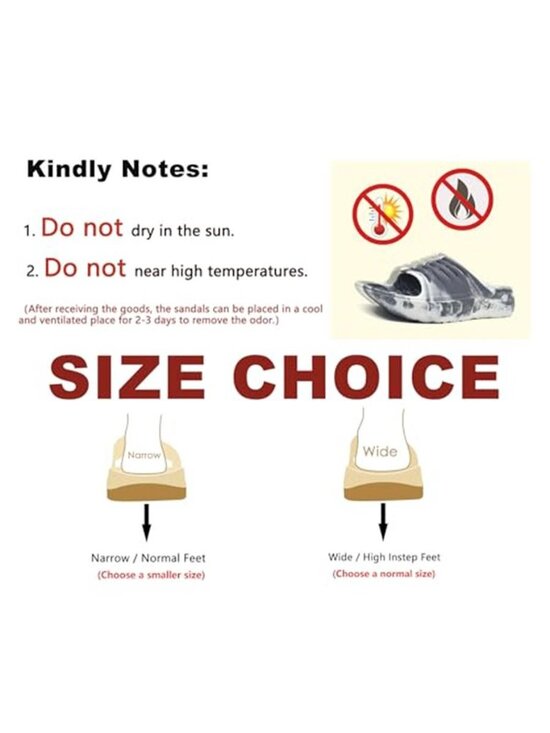 New Mens Recovery Sandals Orthotic Arch Support Open Toe Sport Slides Thick main image 6